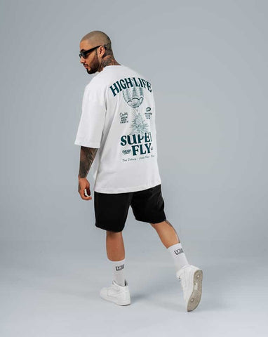 Camiseta Para Hombre Oversize Blanca High