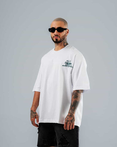 Camiseta Para Hombre Oversize Blanca High