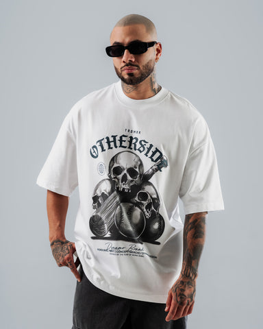 Camiseta Para Hombre Oversize Blanca Otherside