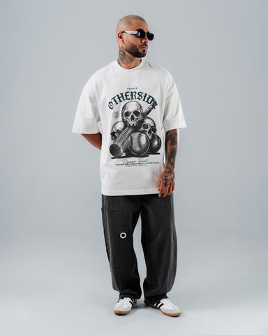 Camiseta Para Hombre Oversize Blanca Otherside