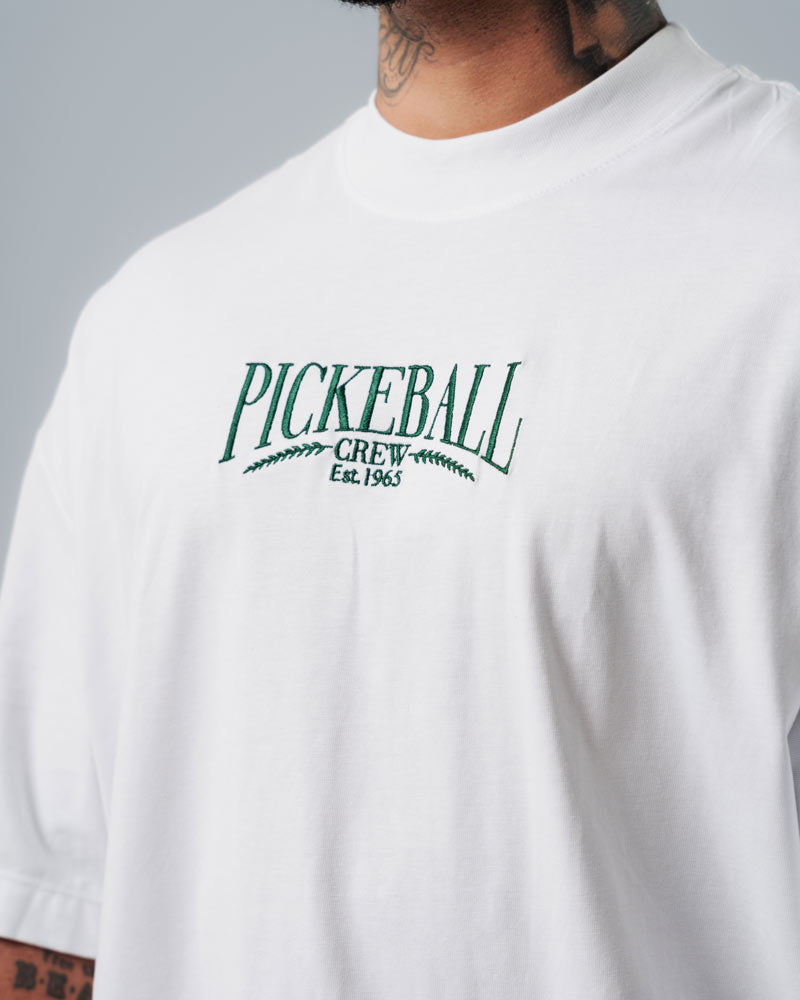 Camiseta Para Hombre Oversize Blanca Pickleball Dynamo Brand