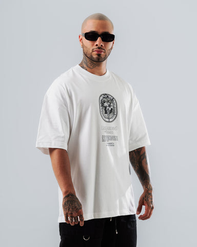 Camiseta Para Hombre Oversize Blanca Stamps