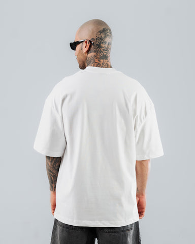 Camiseta Para Hombre Oversize Blanca Zero