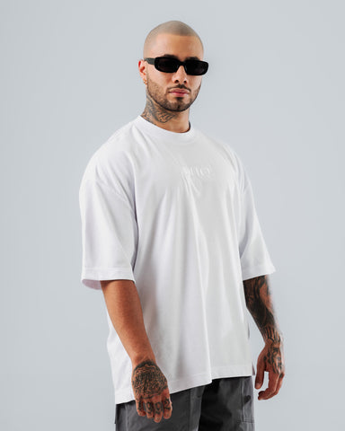 Camiseta Para Hombre Oversize Blanco DHQ