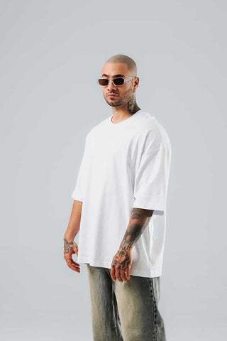 Camiseta Para Hombre Oversize Blanco Endless