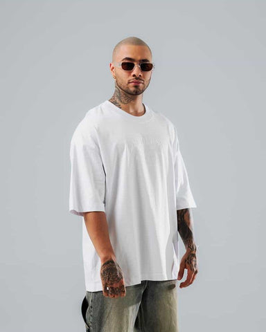 Camiseta Para Hombre Oversize Blanco Endless