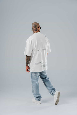 Camiseta Para Hombre Oversize Blanco I Got Nothing To Lose