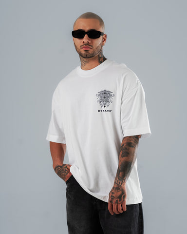 Camiseta Para Hombre Oversize Blanco Unlimited