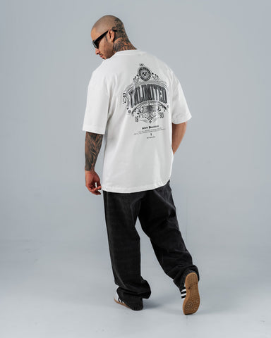 Camiseta Para Hombre Oversize Blanco Unlimited