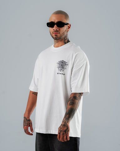 Camiseta Para Hombre Oversize Blanco Unlimited