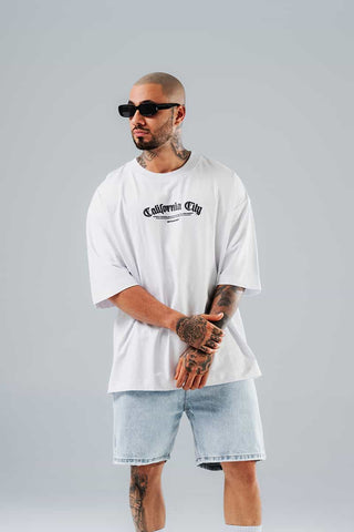 Camiseta Para Hombre Oversize Blanco Woman Chicano