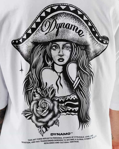 Camiseta Para Hombre Oversize Blanco Woman Chicano