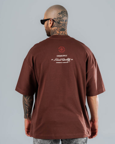 Camiseta Para Hombre Oversize Café Oscuro Triumph