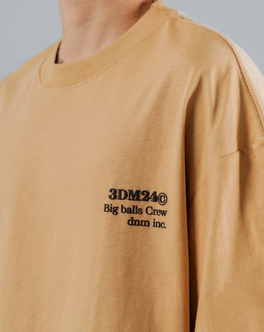 Camiseta Para Hombre Oversize Caqui 3DM24