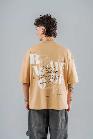 Camiseta Para Hombre Oversize Caqui 3DM24