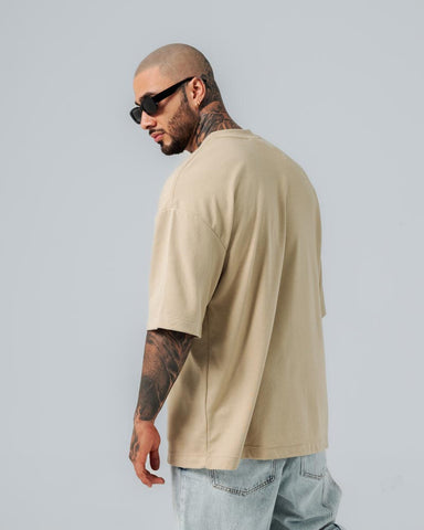 Camiseta Para Hombre Oversize Caqui DHQ