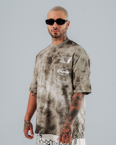 Camiseta Para Hombre Oversize Con Efecto Lavado DB13