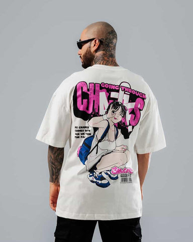 Camiseta Para Hombre Oversize Crudo Going