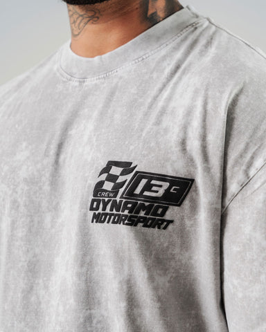 Camiseta Para Hombre Oversize Con Efecto Lavado Moto Sport