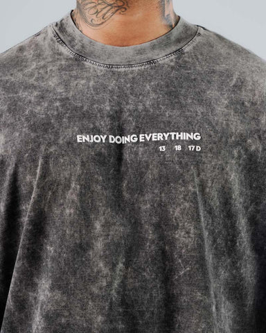 Camiseta Para Hombre Oversize Gris Claro Everything