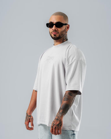 Camiseta Para Hombre Oversize Gris DHQ