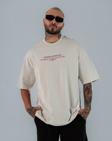 Camiseta Para Hombre Oversize Gris Designed