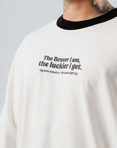 Camiseta Para Hombre Oversize Natural The Braver