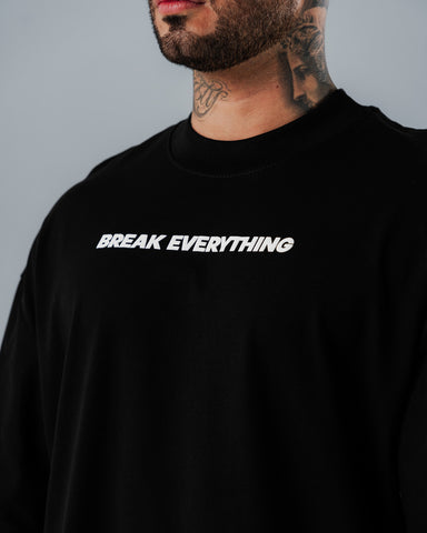 Camiseta Para Hombre Oversize Negra Break