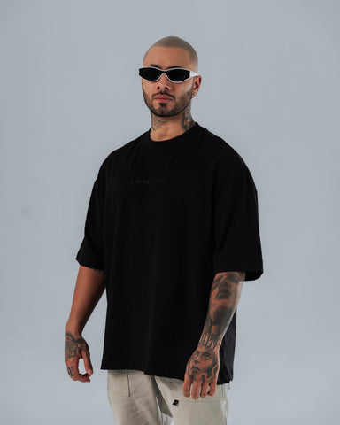 Camiseta Para Hombre Oversize Negra Creat Cult