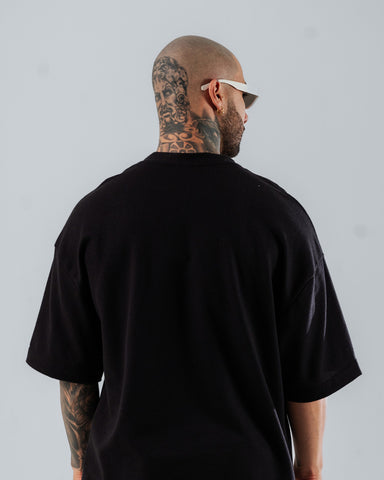 Camiseta Para Hombre Oversize Negra DNM Company