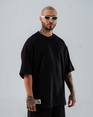 Camiseta Para Hombre Oversize Negra DNM Company