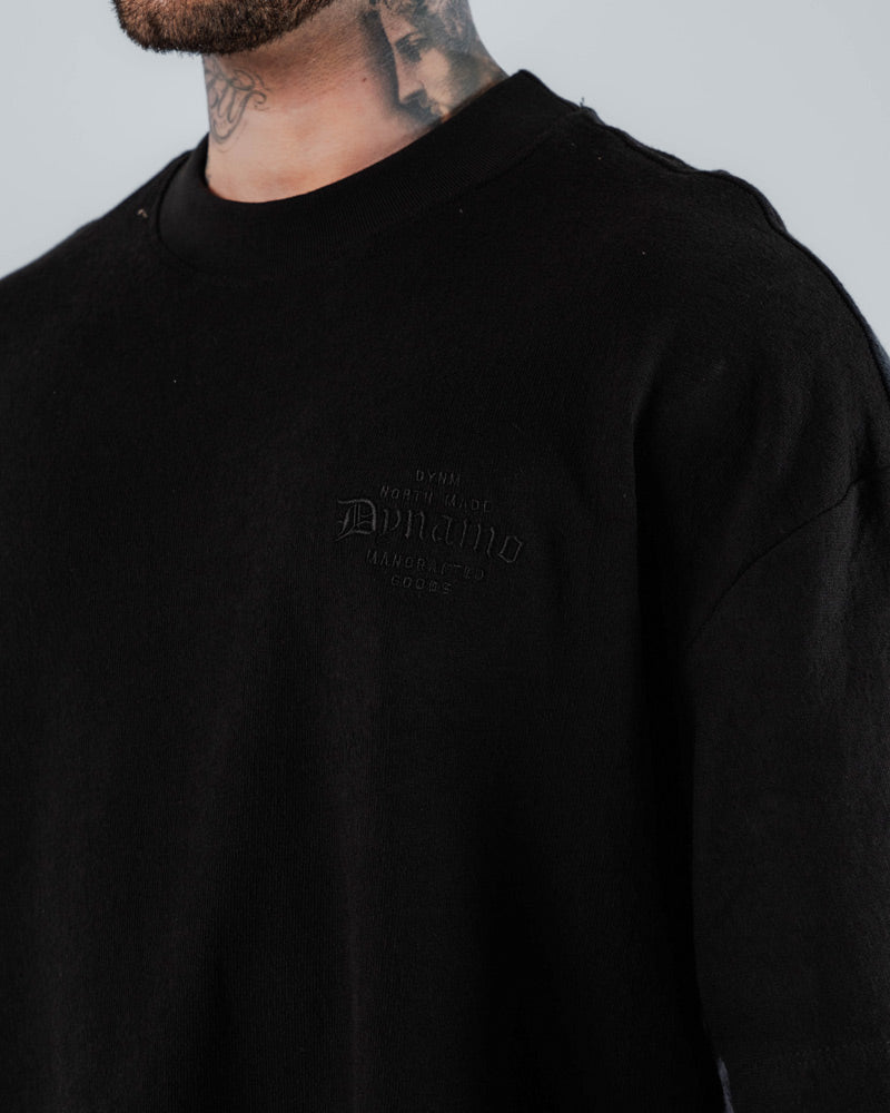 Camiseta Para Hombre Oversize Negra Dynamo