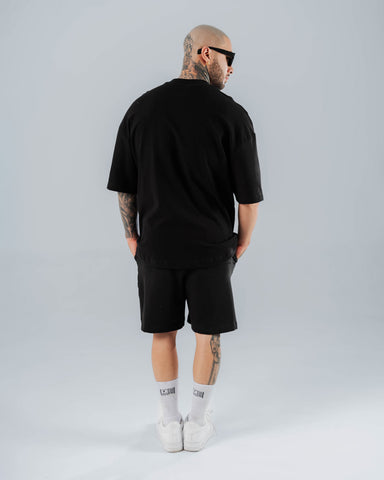 Camiseta Para Hombre Oversize Negra Dynamo