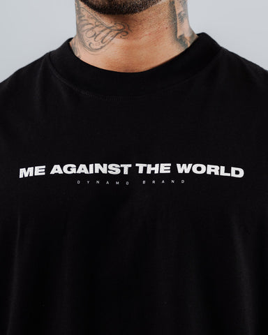 Camiseta Para Hombre Oversize Negra Me Against The World