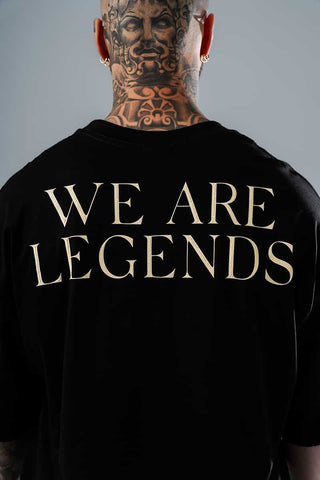 Camiseta Para Hombre Oversize Negra We Are Legends