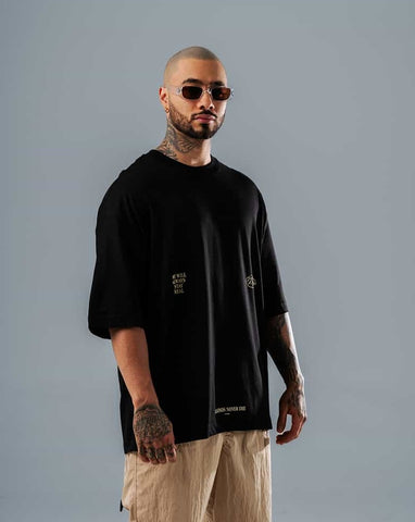 Camiseta Para Hombre Oversize Negra We Are Legends