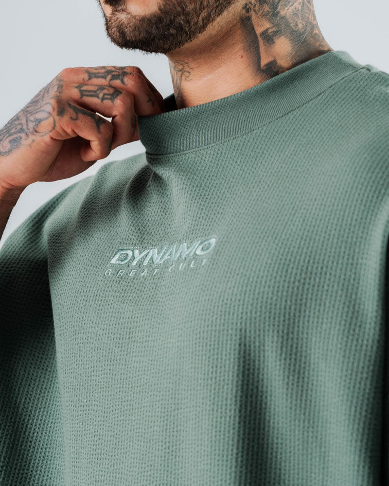 Camiseta Para Hombre Oversize Verde Dynamo