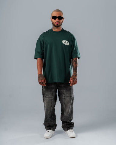 Camiseta Para Hombre Oversize Verde Feeling