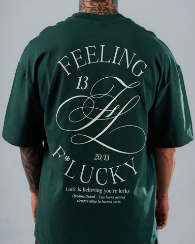 Camiseta Para Hombre Oversize Verde Feeling