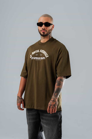 Camiseta Para Hombre Oversize Verde French Empire