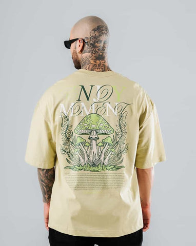 Camiseta Para Hombre Oversize Verde Oliva Enjoy Moment
