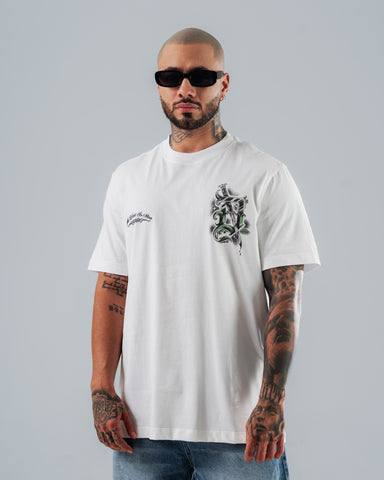 Camiseta Para Hombre Regular Blanca Dynamo Daga