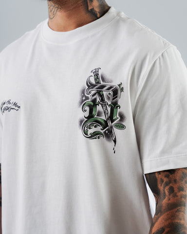 Camiseta Para Hombre Regular Blanca Dynamo Daga