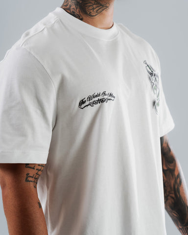 Camiseta Para Hombre Regular Blanca Dynamo Daga