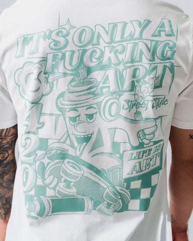 Camiseta Para Hombre Regular Blanco Fuck*ng