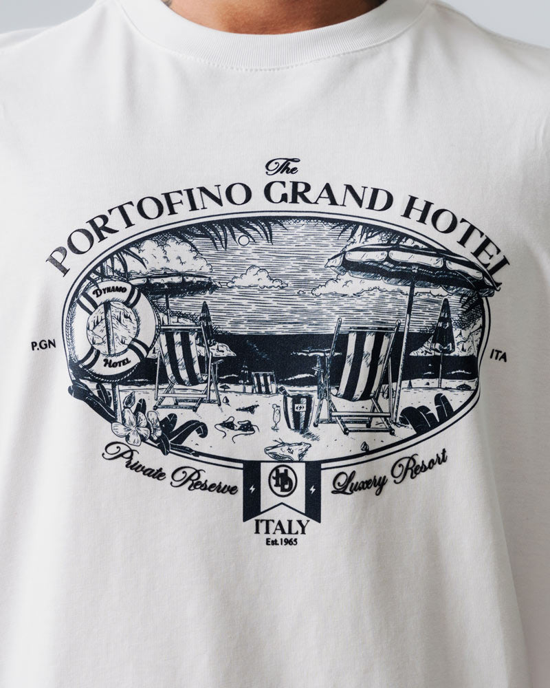 Camiseta Para Hombre Regular Blanco Grand Hotel