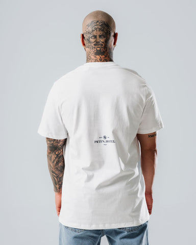 Camiseta Para Hombre Regular Blanco Grand Hotel