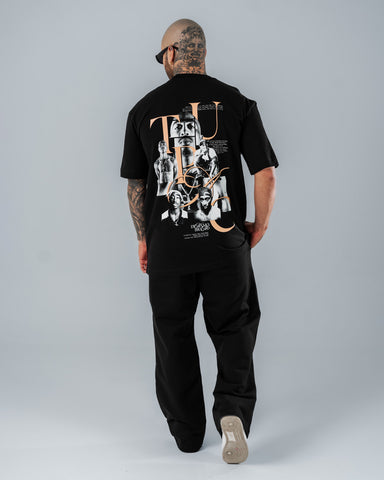 Camiseta Para Hombre Regular Negro Tupac