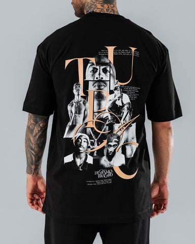 Camiseta Para Hombre Regular Negro Tupac