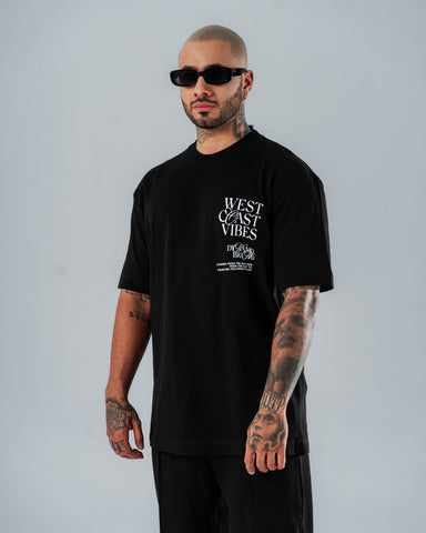 Camiseta Para Hombre Regular Negro Tupac